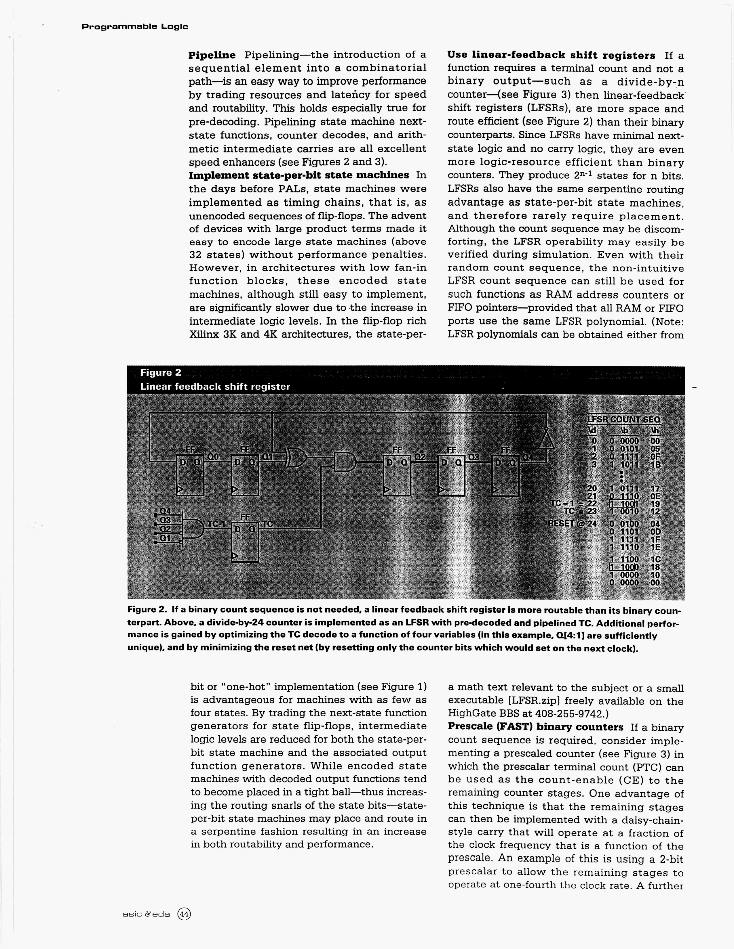 * Design Tips for High-Performance FPGA Design, Stephen Wasson, October 1994, ASIC & EDA page 3 *